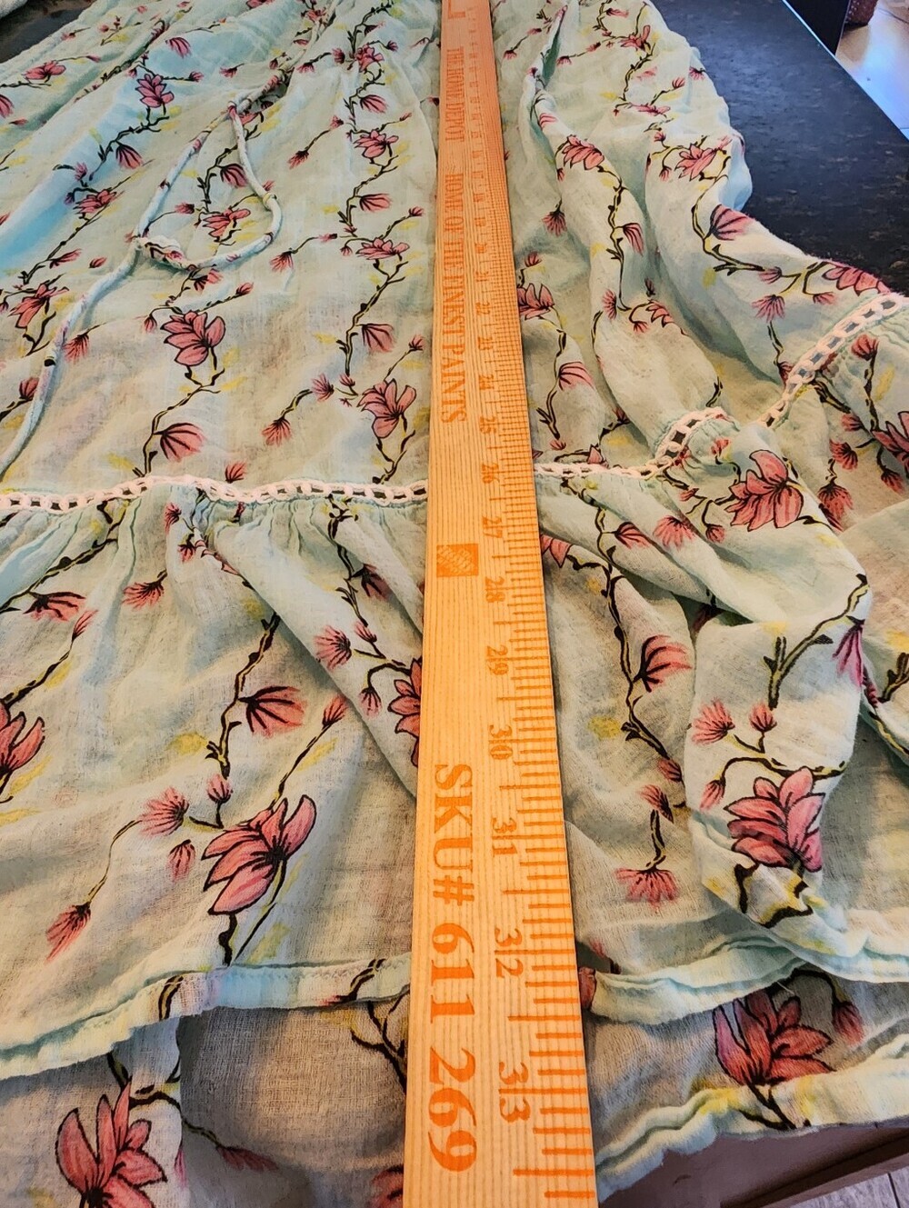 Debbie Katz South Beach Maxi Green & Pink Floral Dress Romantic Resort Size S - Picture 11 of 12